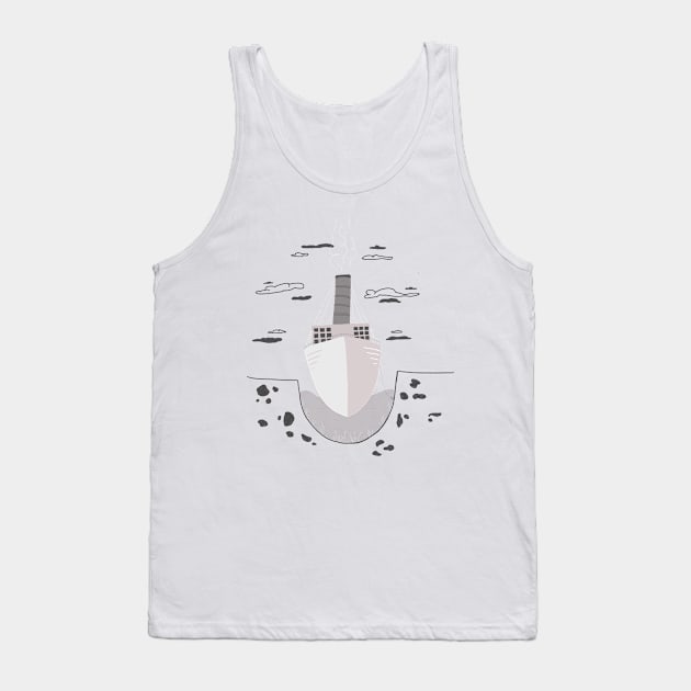 Boat in cross section Tank Top by Arpi Design Studio